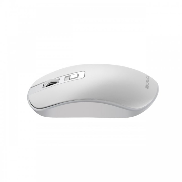 Canyon MW-18 Ratón Óptico Inalámbrico Recargable 1600 DPI Blanco Perla