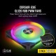 Corsair iCUE QL120 RGB Pack de Tres Ventiladores con Lighting Node CORE