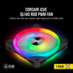 Corsair iCUE QL140 RGB PWM Single Pack Negro 140 mm