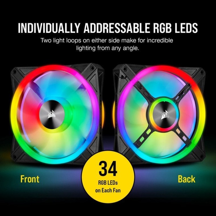 Corsair iCUE QL140 RGB PWM Single Pack Negro 140 mm