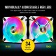 Corsair iCUE QL120 RGB PWM Single Pack Blanco 120mm