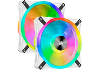 Corsair iCUE QL140 RGB PWM Dual Fan con Lighting Node Core Blanco 140mm