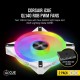 Corsair iCUE QL140 RGB PWM Dual Fan con Lighting Node Core Blanco 140mm