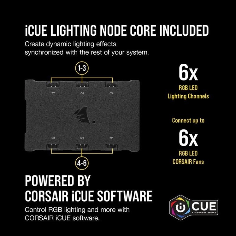 Corsair iCUE QL140 RGB PWM Dual Fan con Lighting Node Core Blanco 140mm