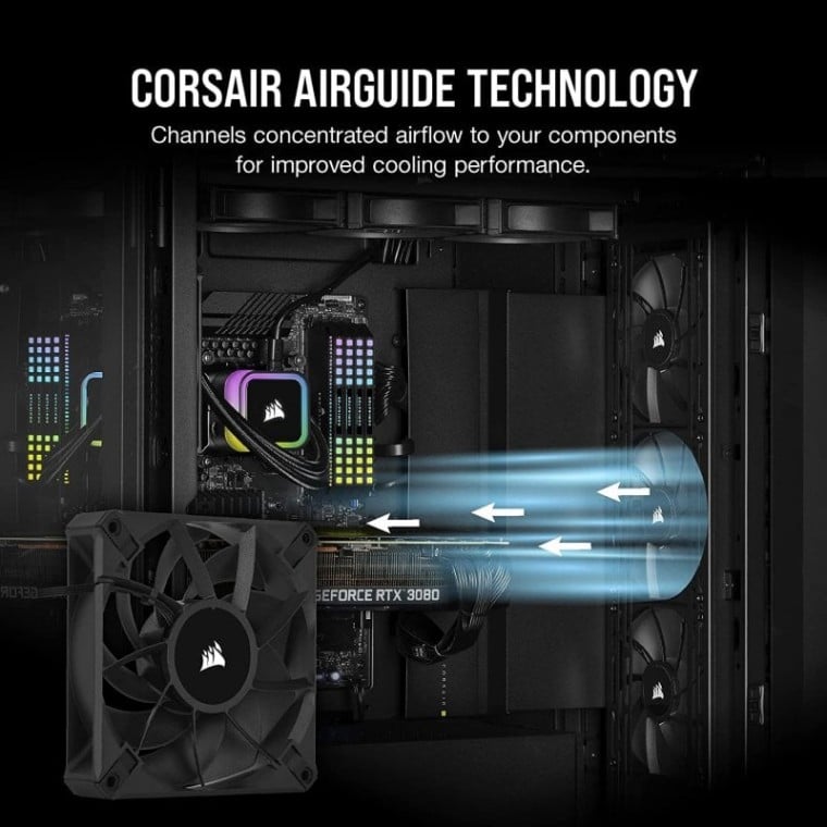 Corsair AF140 Elite 140 mm PWM Ventilador con Rodamiento Dinámico Líquido 140mm Negro