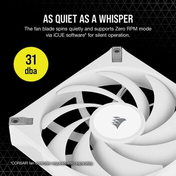 Corsair AF120 Elite 120 mm PWM Ventilador con Rodamiento Dinámico Líquido 120mm Blanco Corsair AF120 Elite 120 mm PWM Ventilador con Rodamiento Dinámico Líquido 120mm Blanco