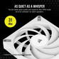 Corsair AF120 Elite 120 mm PWM Ventilador con Rodamiento Dinámico Líquido 120mm Blanco Corsair AF120 Elite 120 mm PWM Ventilador con Rodamiento Dinámico Líquido 120mm Blanco