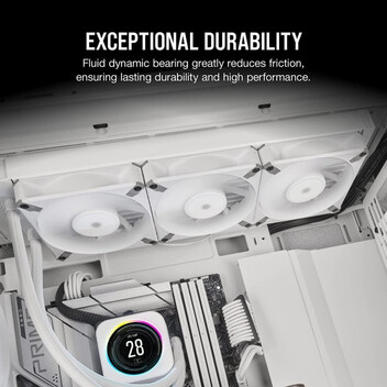 Corsair AF140 Elite 140 mm PWM Ventilador con Rodamiento Dinámico Líquido 140mm Blanco