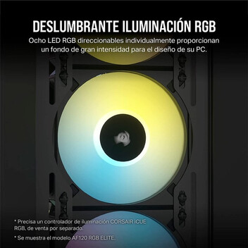 Corsair iCUE AF140 RGB ELITE Ventilador PWM de 140 mm Negro Corsair iCUE AF140 RGB ELITE Ventilador PWM de 140 mm Negro