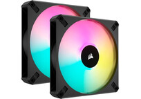 Corsair iCUE AF140 RGB ELITE Juego de Dos Ventiladores PWM de 140 mm Negro con Controlador iCue Corsair iCUE AF140 RGB ELITE Juego de Dos Ventiladores PWM de 140 mm Negro con Controlador iCue