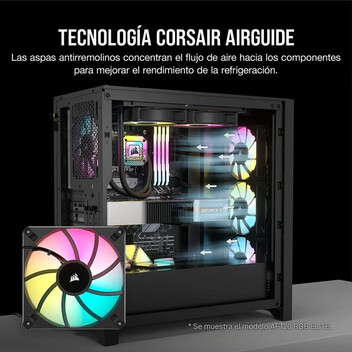 Corsair iCUE AF140 RGB ELITE Juego de Dos Ventiladores PWM de 140 mm Negro con Controlador iCue Corsair iCUE AF140 RGB ELITE Juego de Dos Ventiladores PWM de 140 mm Negro con Controlador iCue