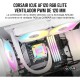 Corsair iCUE AF120 RGB ELITE Juego de Tres Ventiladores PWM de 120 mm Blanco con Controlador iCue