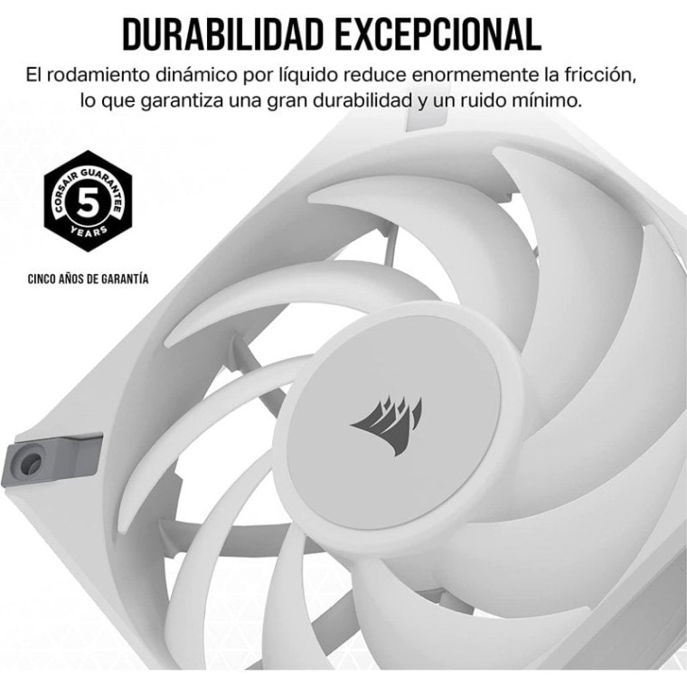 Corsair iCUE AF120 RGB ELITE Juego de Tres Ventiladores PWM de 120 mm Blanco con Controlador iCue