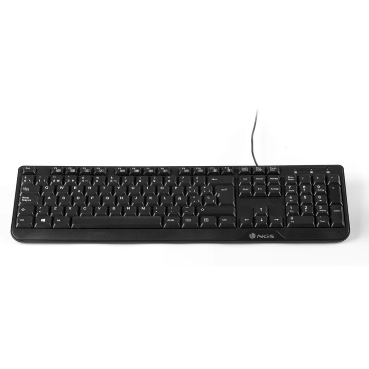 NGS Cocoa Kit Teclado Multimedia Qwerty Español + Ratón 1000 DPI USB Negro