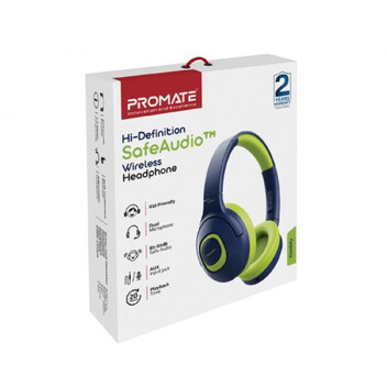 Promate Coddy Infantiles Auriculares Inalámbricos Volumen Limitado 93dB Verdes