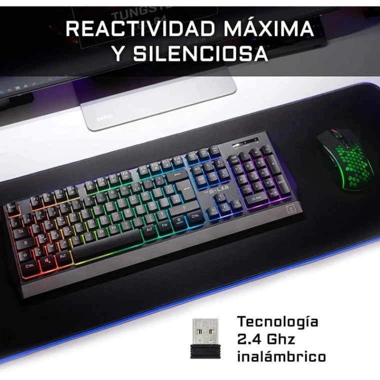 The G-Lab Tungsten Combo Gaming Teclado + Ratón Inalámbricos