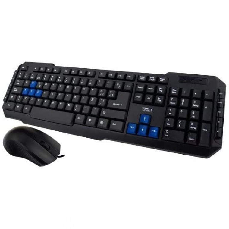 3Go COMBODRILE2 Combo de Teclado Multimedia + Ratón Negros