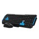 3Go Drile H2 Pack Teclado + Ratón + Auriculares Negros