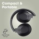 Promate Concord Auriculares Inalámbricos Plegables con Cancelación de Ruido Activa Bluetooth 5.3 Neg