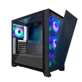 Torre PC Caja PC Gaming CoolBox GE2000 DualView frontal doble magnético, 4x ARGB, ATX, negro Torre PC Caja PC Gaming CoolBox GE2000 DualView frontal doble magnético, 4x ARGB, ATX, negro
