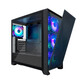 Torre PC Caja PC Gaming CoolBox GE2000 DualView frontal doble magnético, 4x ARGB, ATX, negro