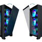 Torre PC Caja PC Gaming CoolBox GE2000 DualView frontal doble magnético, 4x ARGB, ATX, negro Torre PC Caja PC Gaming CoolBox GE2000 DualView frontal doble magnético, 4x ARGB, ATX, negro