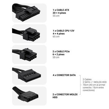 Fuente Alimentación Coolbox Powerline 3 650 Fuente De Alimentación 650W Eficiencia 85% Fuente Alimentación Coolbox Powerline 3 650 Fuente De Alimentación 650W Eficiencia 85%