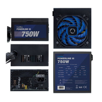 Fuente Alimentación Coolbox Powerline 3 750 Fuente De Alimentación 750W Eficiencia 85%