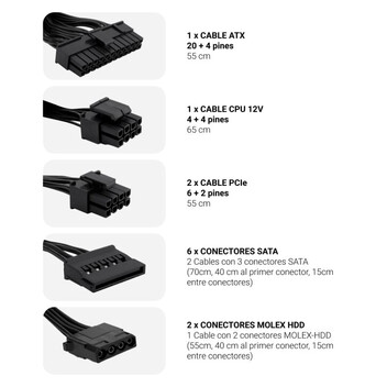 Fuente Alimentación Coolbox Powerline 3 850 Fuente De Alimentación 850W Eficiencia 85%