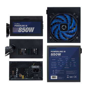Fuente Alimentación Coolbox Powerline 3 850 Fuente De Alimentación 850W Eficiencia 85%