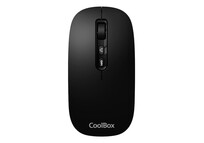 Ratón CoolBox W02 IA Inalámbrico RF+Bluetooth 1600 DPI Negro Botón Copilot