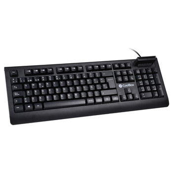 CoolBox COO-TEC04DNI Teclado USB con Lector de Tarjetas Inteligentes Negro CoolBox COO-TEC04DNI Teclado USB con Lector de Tarjetas Inteligentes Negro