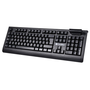 CoolBox COO-TEC04DNI Teclado USB con Lector de Tarjetas Inteligentes Negro CoolBox COO-TEC04DNI Teclado USB con Lector de Tarjetas Inteligentes Negro