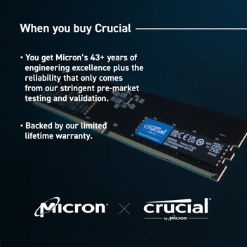 Memoria RAM Crucial CP16G56C46U5 DDR5 5600MHz 16GB CL46