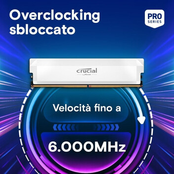 Memoria RAM Crucial Pro OC DDR5 6000MHz 32GB 2x16GB CL36 Intel XMP 3.0 y AMD EXPO Blanca