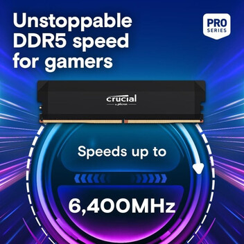 Memoria RAM Crucial Pro OC DDR5 6400MHz 32GB 2x16GB CL38 Intel XMP 3.0 y AMD EXPO