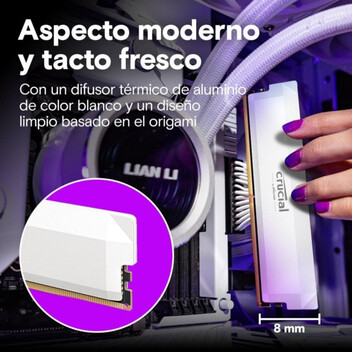 Memoria RAM Módulo RAM Crucial Pro CP2K32G60C40U5W 64GB 2x32GB DDR5 6000MHz CL40 288-pin DIMM Disipa