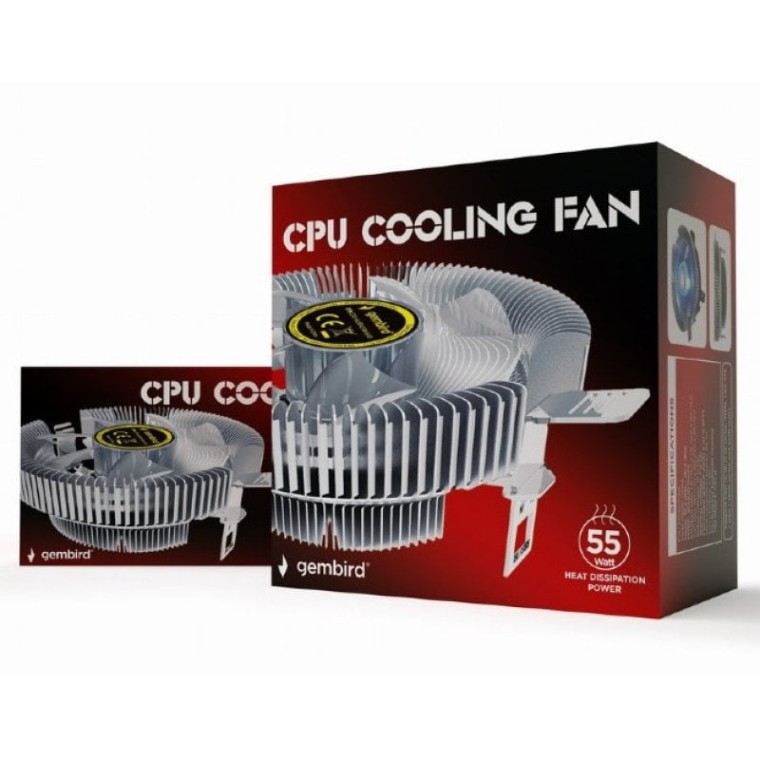 Gembird CPU-HURACAN-X40 Ventilador de Refrigeración de CPU 9cm 55W 4 pines