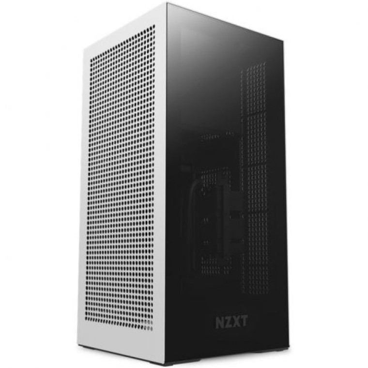 NZXT H1 Cristal Templado Mini-ITX USB 3.2 Blanca + Fuente de Alimentación SFX 80 Plus Gold 750W