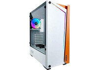 Torre PC Azza Apollo 430 Cristal Templado USB 3.0 Blanca/Naranja