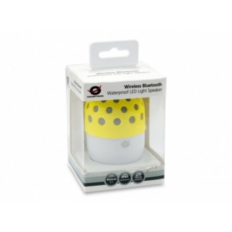 Conceptronic Altavoz Bluetooth Impermeable Amarillo