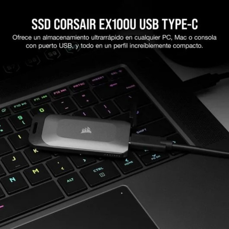 Corsair EX100U Disco Duro Externo Portátil SSD 2TB USB-C