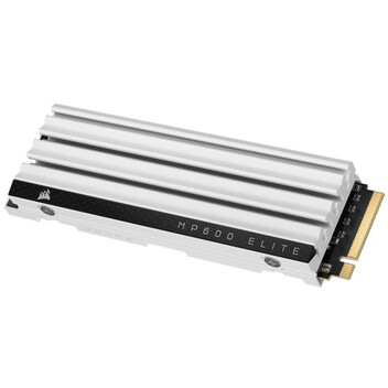 Disco Duro Corsair MP600 ELITE 1TB SSD PCIe Gen4 x4 NVMe M.2 para PS5 con Disipador Térmico Blanco