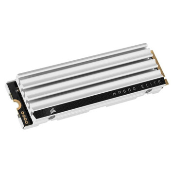Disco Duro Corsair MP600 ELITE 1TB SSD PCIe Gen4 x4 NVMe M.2 para PS5 con Disipador Térmico Blanco