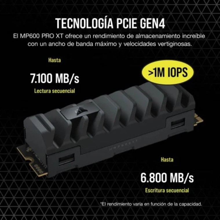 Corsair MP600 PRO XT SSD 1TB Gen4 PCIe x4 NVMe M.2