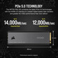 Disco Duro Corsair MP700 PRO SE 2TB Disco SSD 14000MB/s NVMe PCIe 5.0 M.2 Gen5 NAND 3D TLC