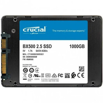 Crucial BX500 SSD 1TB 3D NAND SATA3 Crucial BX500 SSD 1TB 3D NAND SATA3
