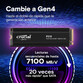 Disco Duro SSD M.2 Crucial P310 1TB PCIe 4.0 NVMe 7100MB/s Disipador Térmico Gaming PC