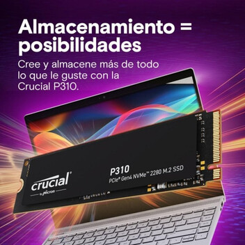 Disco Duro Crucial P310 1TB Disco SSD 2280 7100MB/S NVME M.2 PCIe Gen4 Disco Duro Crucial P310 1TB Disco SSD 2280 7100MB/S NVME M.2 PCIe Gen4