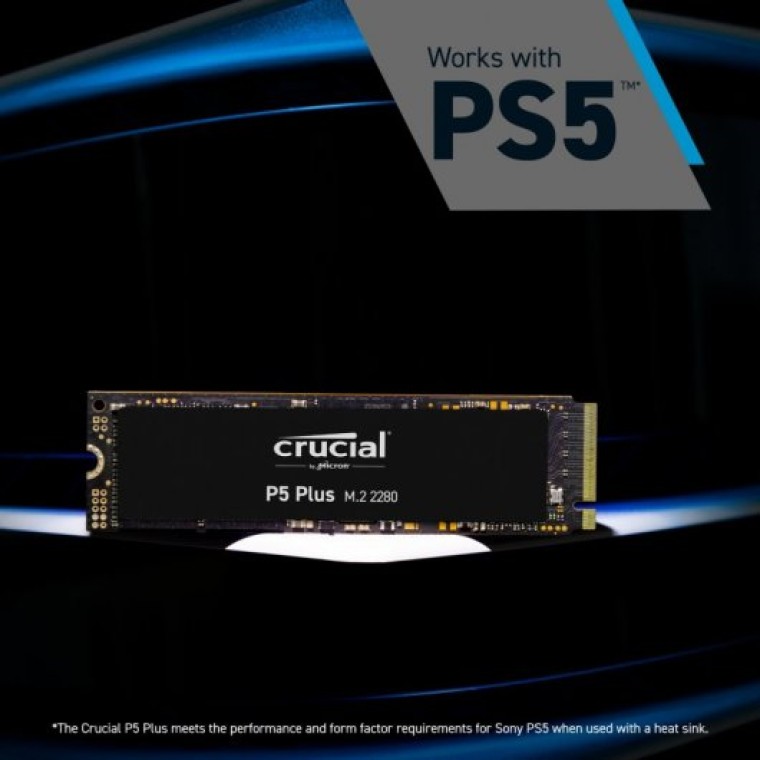 Crucial P5 Plus 1TB Gen4 NVMe M.2 SSD con Disipador